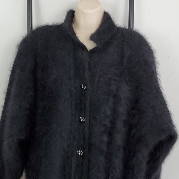 Vintage Exclusively Misook International cardigan kimono sleeve button down - Picture 2 of 7